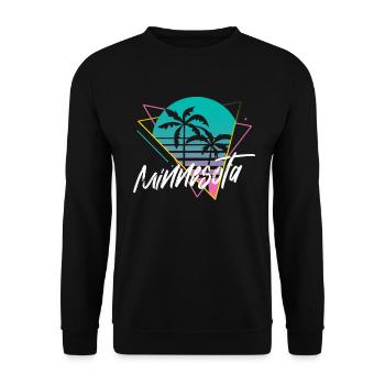 Minnesota - Unisex Pullover - Schwarz - Vorne - Alina (178cm) & Michal (187cm)