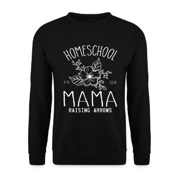 Mama zu Hause unterrichten - Unisex Pullover - Schwarz - Vorne - Alina (178cm) & Michal (187cm)