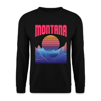 Montana - Unisex Pullover - Schwarz - Vorne - Alina (178cm) & Michal (187cm)