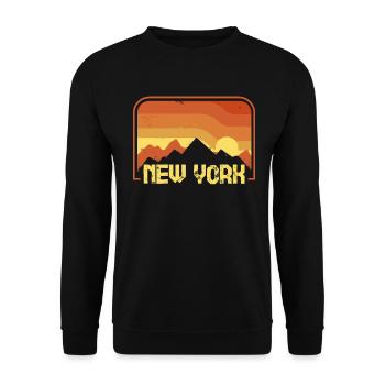 New York - Sweat-shirt Unisexe - noir - Devant - Alina (178cm) & Michal (187cm)