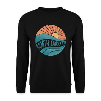 North Dakota - Unisex Pullover - Schwarz - Vorne - Alina (178cm) & Michal (187cm)
