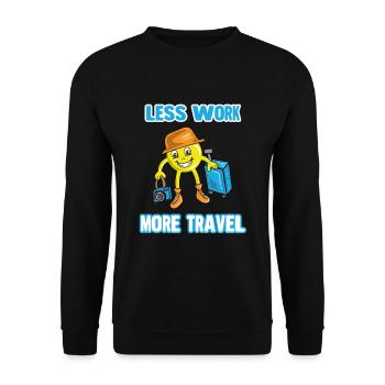 Urlaub Reisen Flugzeug Sonne Meer Strand - Unisex Pullover - Schwarz - Vorne - Alina (178cm) & Michal (187cm)