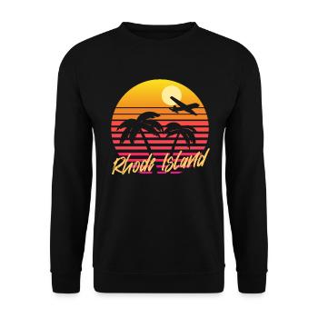 Rhode Island - Unisex Sweatshirt - black - Front - Alina (178cm) & Michal (187cm)