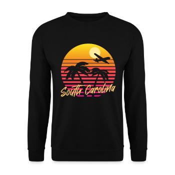 South Carolina - Unisex Pullover - Schwarz - Vorne - Alina (178cm) & Michal (187cm)