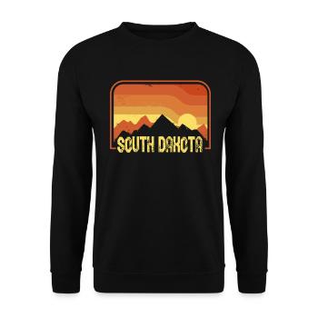 South Dakota - Unisex Pullover - Schwarz - Vorne - Alina (178cm) & Michal (187cm)