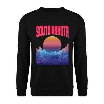 South Dakota - Unisex Pullover - Schwarz - Vorne - Alina (178cm) & Michal (187cm)
