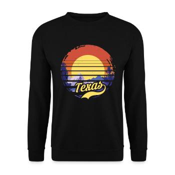 Texas - Unisex Pullover - Schwarz - Vorne - Alina (178cm) & Michal (187cm)