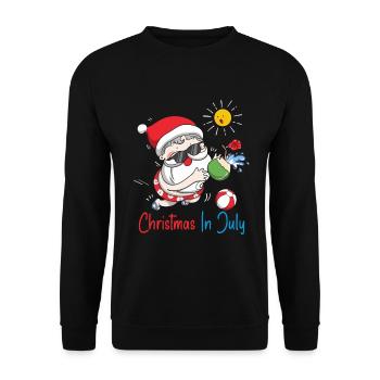 Xmas Christmas In July - Unisex Sweatshirt - black - Front - Alina (178cm) & Michal (187cm)