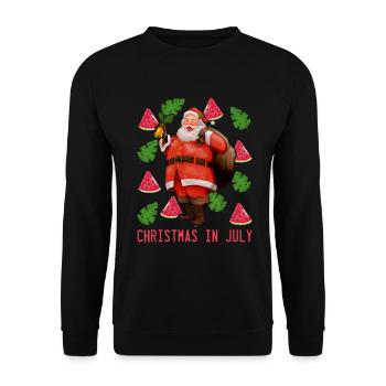Xmas Christmas In July - Unisex Sweatshirt - black - Front - Alina (178cm) & Michal (187cm)
