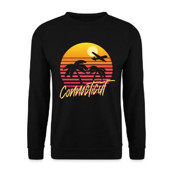 connecticut - Unisex Pullover - Schwarz - Vorne - Alina (178cm) & Michal (187cm)