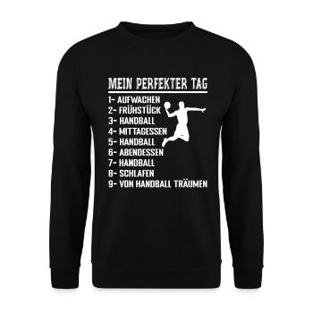 Handball Mein perfekter Tag Handball - Sweat-shirt Unisexe - noir - Devant - Alina (178cm) & Michal (187cm)