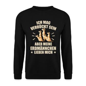 Erdmännchen Tierschützer Lustige Sprüche - Sweat-shirt Unisexe - noir - Devant - Alina (178cm) & Michal (187cm)