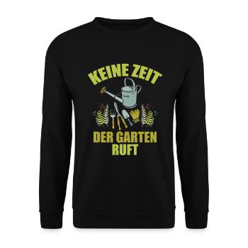 Gärtner | Keine Zeit der Garten ruft - Sweat-shirt Unisexe - noir - Devant - Alina (178cm) & Michal (187cm)