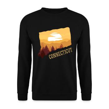 connecticut - Unisex Pullover - Schwarz - Vorne - Alina (178cm) & Michal (187cm)