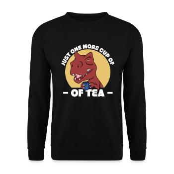 Nur noch eine Tasse Tee - Unisex Pullover - Schwarz - Vorne - Alina (178cm) & Michal (187cm)