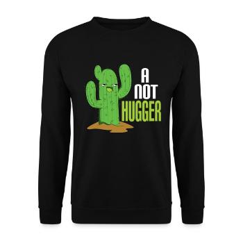 Cactus No Hug Distanciation sociale - Sweat-shirt Unisexe - noir - Devant - Alina (178cm) & Michal (187cm)