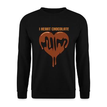 J’adore le chocolat - Sweat-shirt Unisexe - noir - Devant - Alina (178cm) & Michal (187cm)