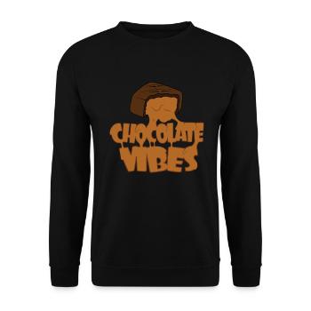 Vibrations chocolatées - Sweat-shirt Unisexe - noir - Devant - Alina (178cm) & Michal (187cm)