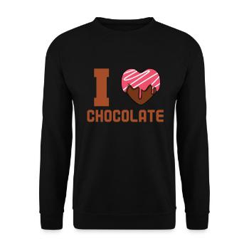 J’adore le chocolat - Sweat-shirt Unisexe - noir - Devant - Alina (178cm) & Michal (187cm)