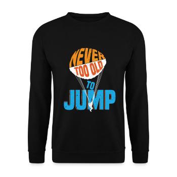 Skydiving Parachute Air Sports - Unisex Sweatshirt - black - Front - Alina (178cm) & Michal (187cm)