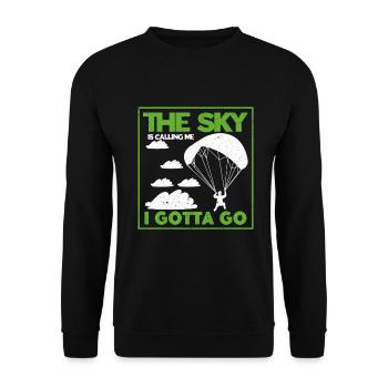 Skydiving Parachute Air Sports - Unisex Sweatshirt - black - Front - Alina (178cm) & Michal (187cm)