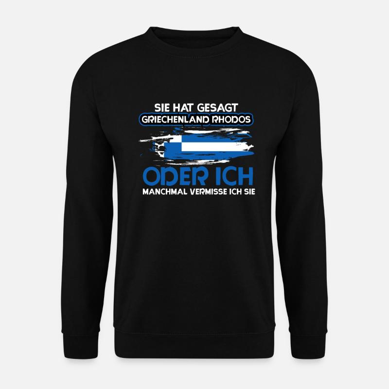 Rhodos - Unisex Pullover - Schwarz