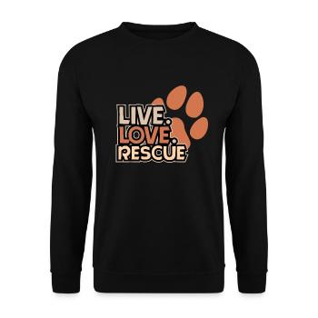 Tiere Retten Adoptieren Pflegen - Unisex Pullover - Schwarz - Vorne - Alina (178cm) & Michal (187cm)