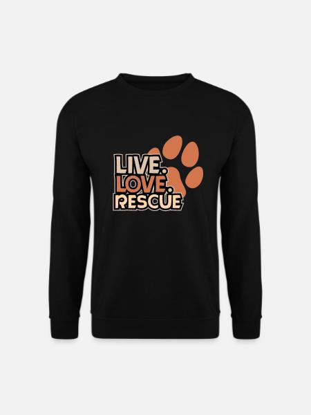 Tiere Retten Adoptieren Pflegen - Unisex Pullover - Schwarz