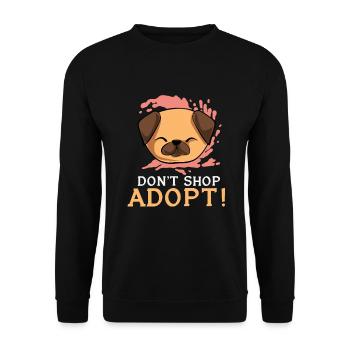 Tiere Retten Adoptieren Pflegen - Unisex Pullover - Schwarz - Vorne - Alina (178cm) & Michal (187cm)