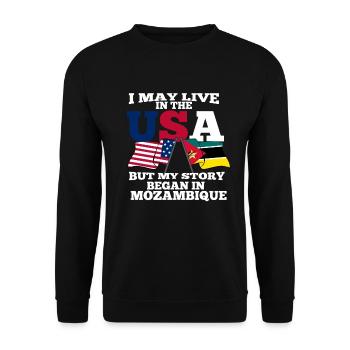Mozambique - Unisex Sweatshirt - black - Front - Alina (178cm) & Michal (187cm)