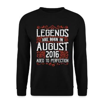 2016 August Vintage Retro Anniversary August 2016 - Unisex Sweatshirt - black - Front - Alina (178cm) & Michal (187cm)