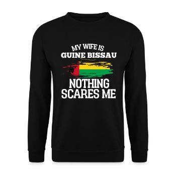Guinea Bissau Wife - Unisex Sweatshirt - black - Front - Alina (178cm) & Michal (187cm)