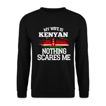 Kenya - Unisex Sweatshirt - black - Front - Alina (178cm) & Michal (187cm)