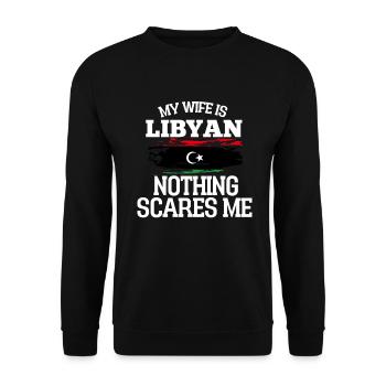 Libia Épouse - Sweat-shirt Unisexe - noir - Devant - Alina (178cm) & Michal (187cm)