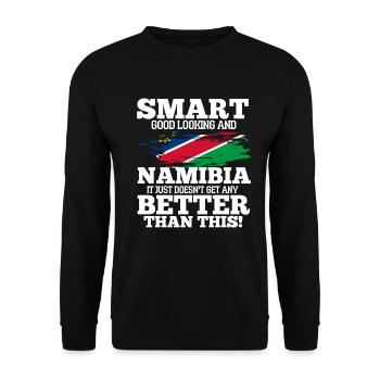 Namibia - Unisex Sweatshirt - black - Front - Alina (178cm) & Michal (187cm)