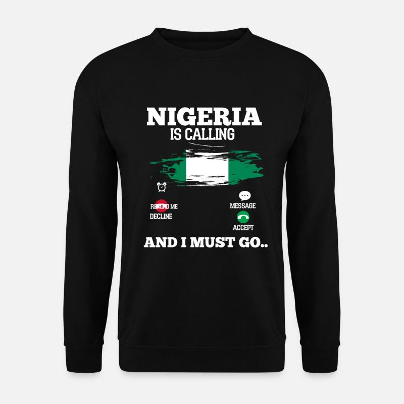 Nigeria - Unisex Pullover - Schwarz