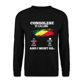 Congo - Unisex Sweatshirt - black - Front - Alina (178cm) & Michal (187cm)