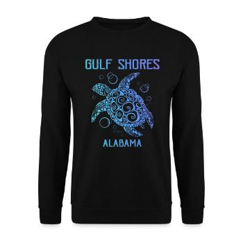 Gulf Shores Alabama Vacation Memories & Apparel - Unisex Sweatshirt - black - Front - Alina (178cm) & Michal (187cm)