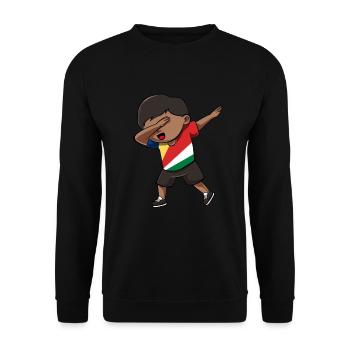 Seychellen - Unisex Pullover - Schwarz - Vorne - Alina (178cm) & Michal (187cm)