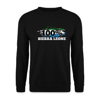 Sierra Leone - Unisex Sweatshirt - black - Front - Alina (178cm) & Michal (187cm)