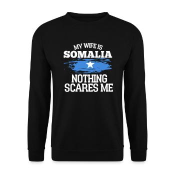 Somalia - Unisex Pullover - Schwarz - Vorne - Alina (178cm) & Michal (187cm)