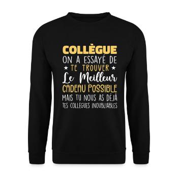 Mes Collègues Sont Inoubliables Et Extra - Sweat-shirt Unisexe - noir - Devant - Alina (178cm) & Michal (187cm)