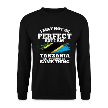 Tanzania - Unisex Sweatshirt - black - Front - Alina (178cm) & Michal (187cm)