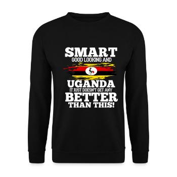 Uganda - Unisex Sweatshirt - black - Front - Alina (178cm) & Michal (187cm)