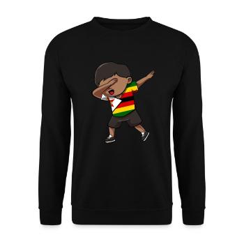 Simbabwe - Unisex Pullover - Schwarz - Vorne - Alina (178cm) & Michal (187cm)