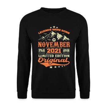 Légendaire depuis novembre 2021 - édition limitée - Sweat-shirt Unisexe - noir - Devant - Alina (178cm) & Michal (187cm)