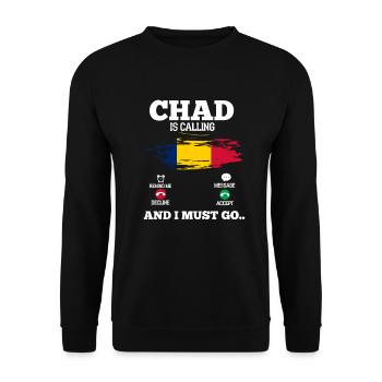Chad - Unisex Sweatshirt - black - Front - Alina (178cm) & Michal (187cm)