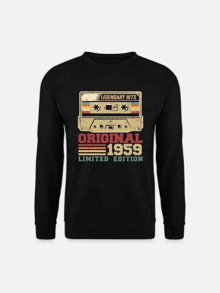 Original 1959 Vintage Geburtstagsgeschenk 1959 - Unisex Pullover - Schwarz