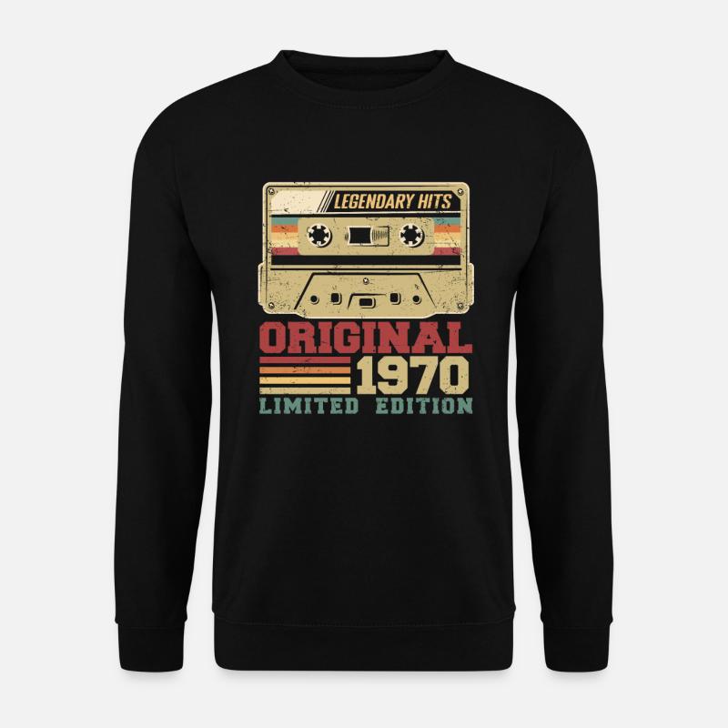 Original 1970 Vintage Geburtstagsgeschenk 1970 - Unisex Pullover - Schwarz