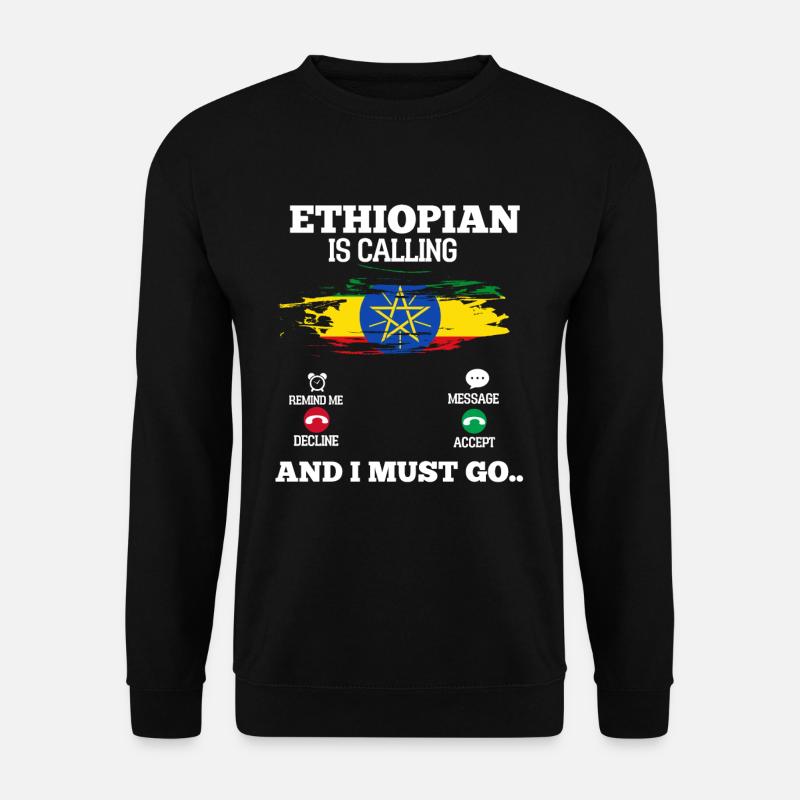 Äthiopien - Unisex Pullover - Schwarz